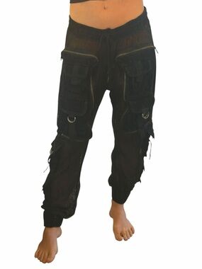 Black Tactical Cargo Jogger Pants
